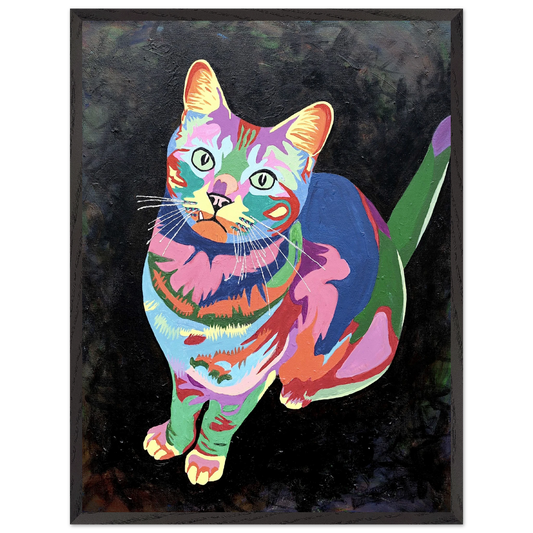 Inspiring Christian art acrylic on canvas painting Berkowski’s Miracle by Colette Raine Semi-Glossy Paper in Wood Frame Print 24×32" (60×80 cm) Black Frame