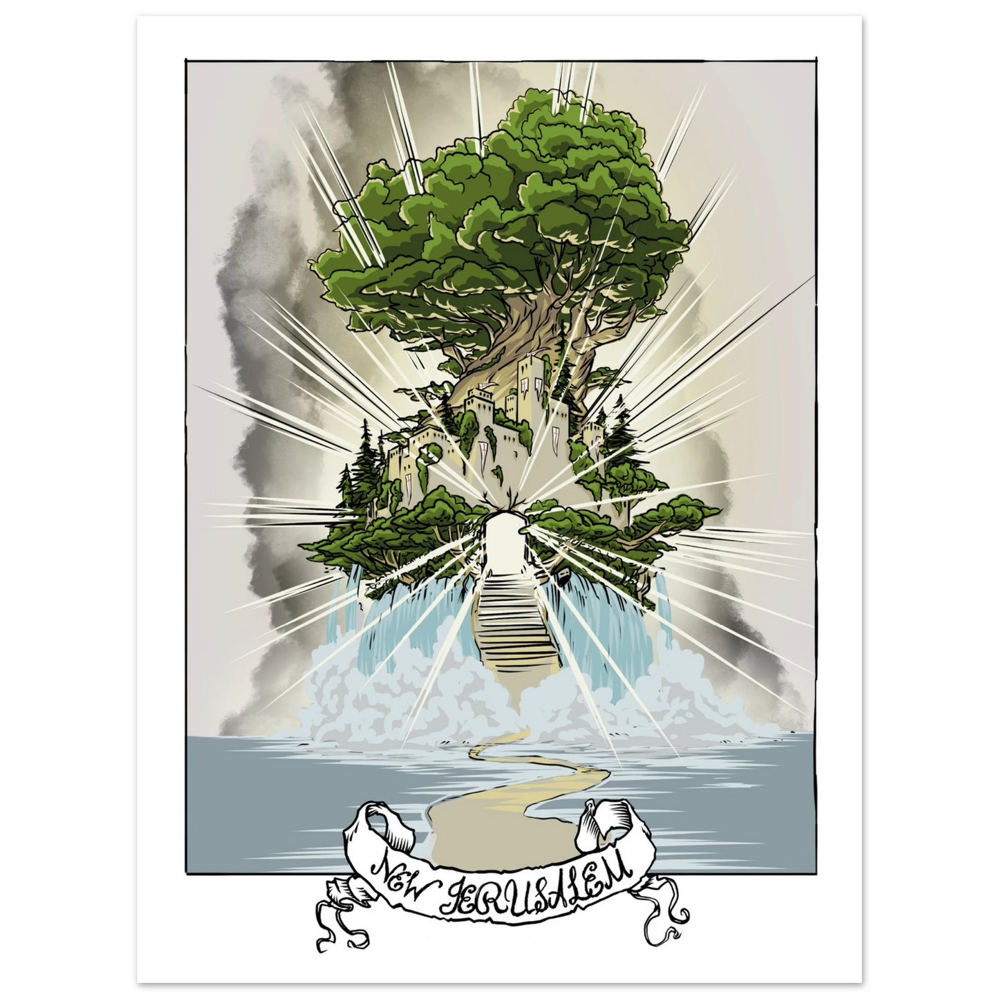 Inspiring modern Christian graphic art Team Lamb: New Jerusalem by Seth Haak, Revelation Series Print