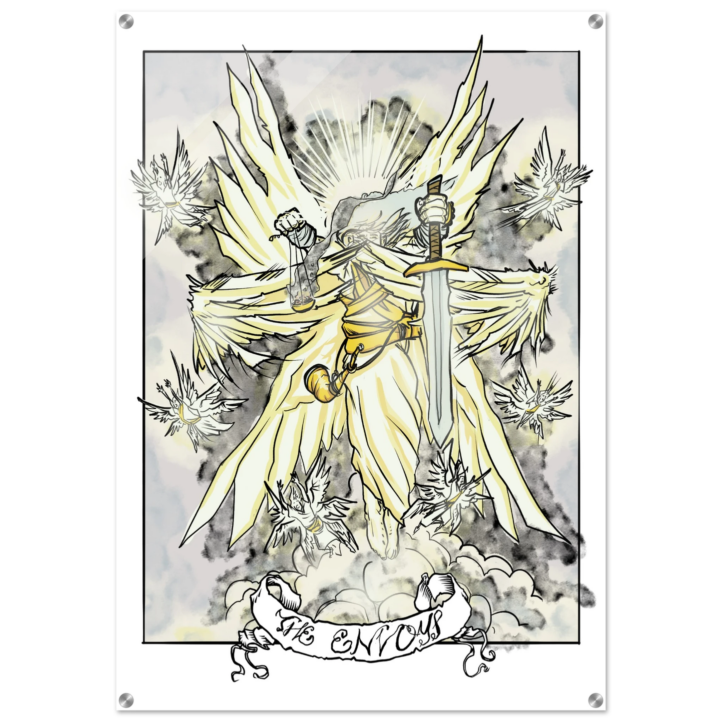 Inspiring modern Christian graphic art Team Lamb: The Envoys by Seth Haak, Revelation Series Acrylic Print 28×40" (70×100 cm) -(no frame or style)