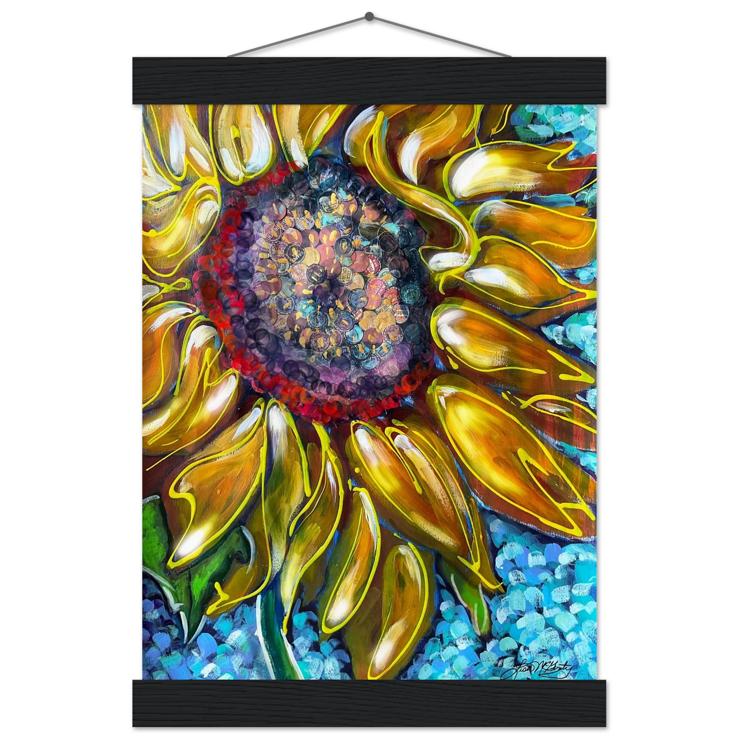 Radiant Bloom by Lisa McGinty Christian sunflower wall art print- Print,,-Gallery of Grace