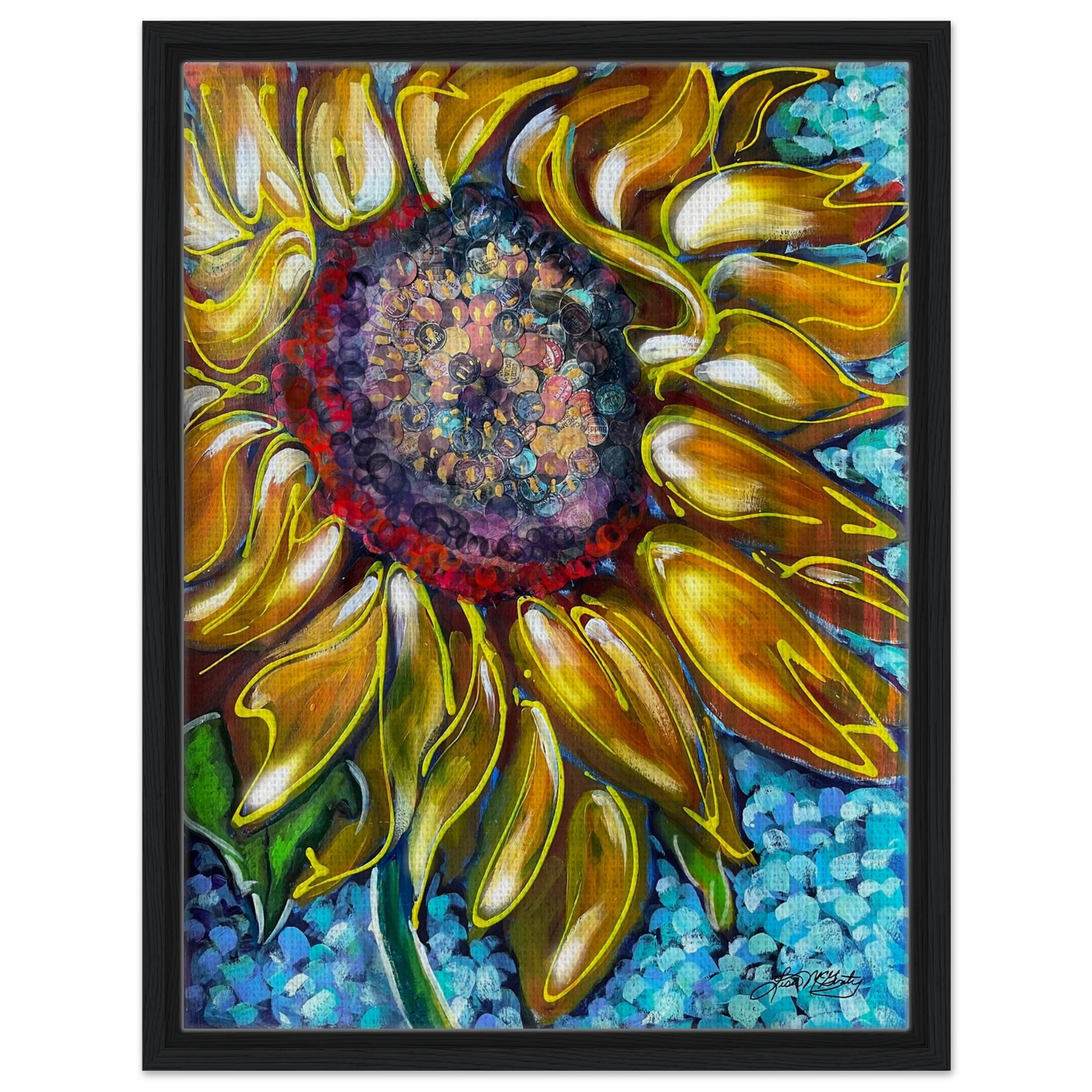 Radiant Bloom by Lisa McGinty Christian sunflower wall art print- Print,,-Gallery of Grace