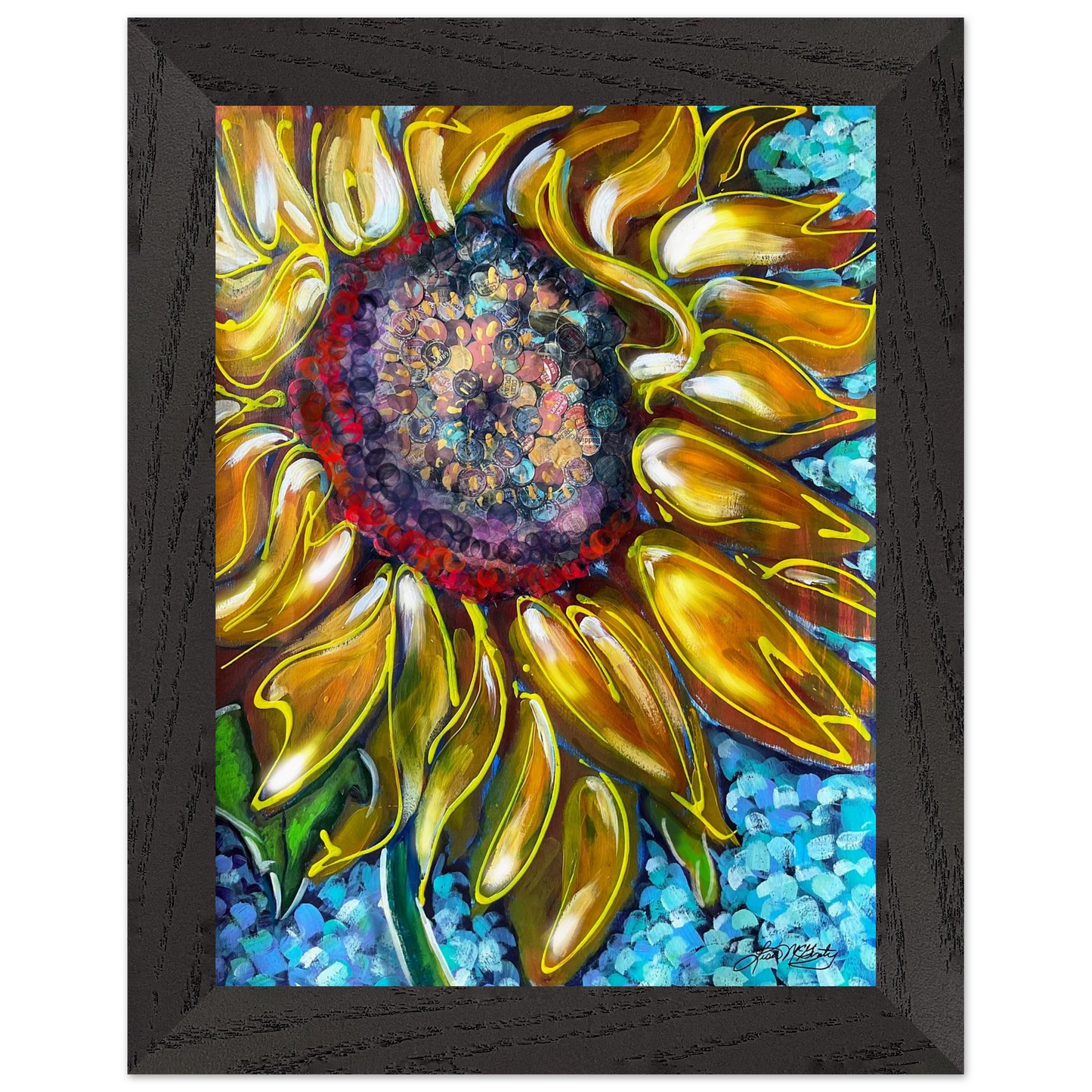 Radiant Bloom by Lisa McGinty Christian sunflower wall art print- Print,,-Gallery of Grace