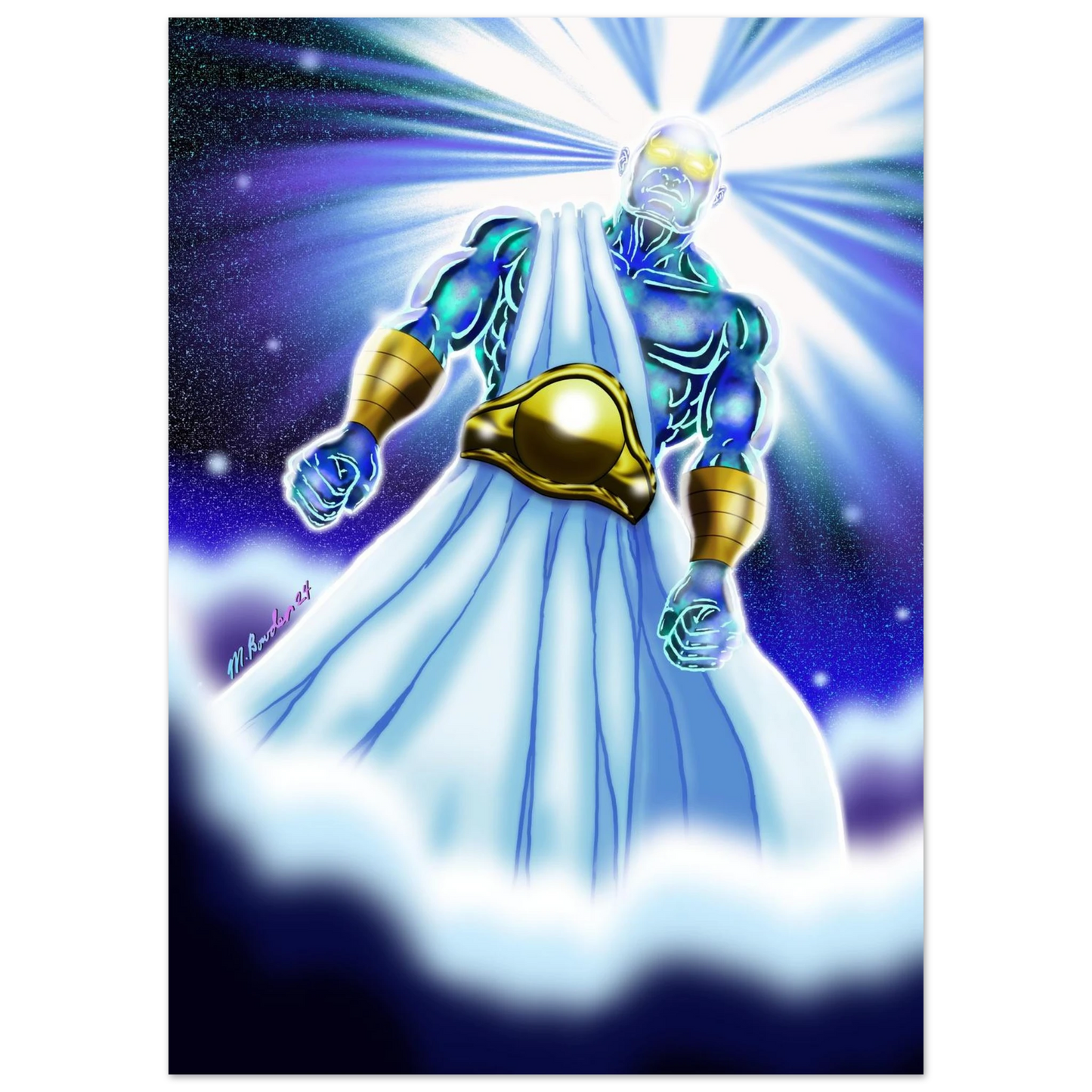 Angel of Daniel 10 by McLendon Bowden-Christian digital artwork- Print, , -Gallery of Grace