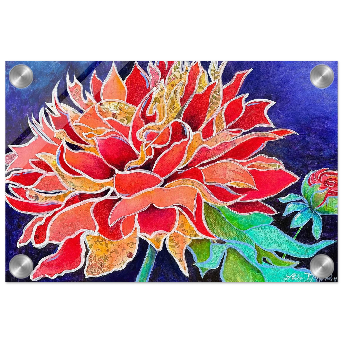 Pink Magnificence by Lisa McGinty Christian floral wall art print - Print,,-Gallery of Grace