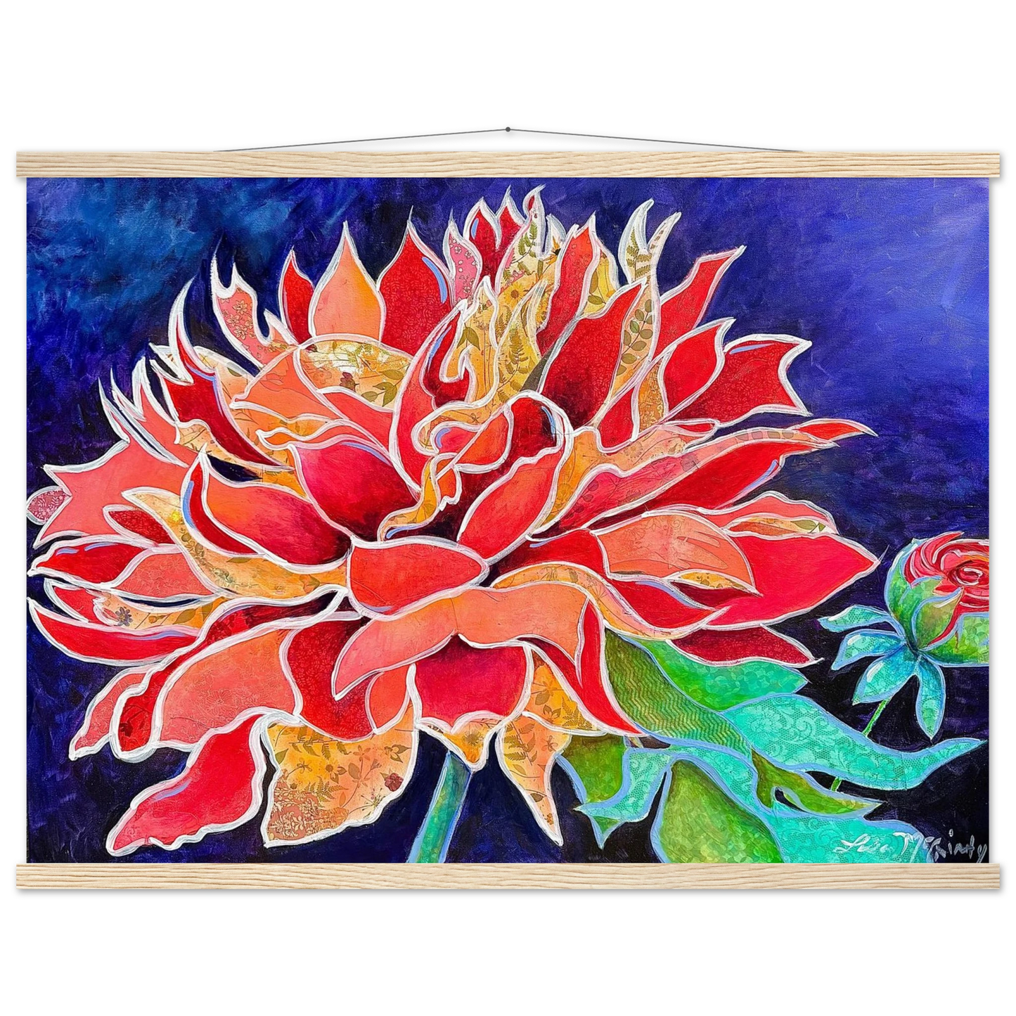 Pink Magnificence by Lisa McGinty Christian floral wall art print - Print,,-Gallery of Grace