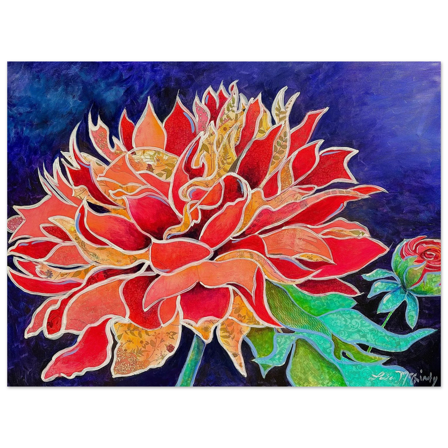 Pink Magnificence by Lisa McGinty Christian floral wall art print - Print,,-Gallery of Grace