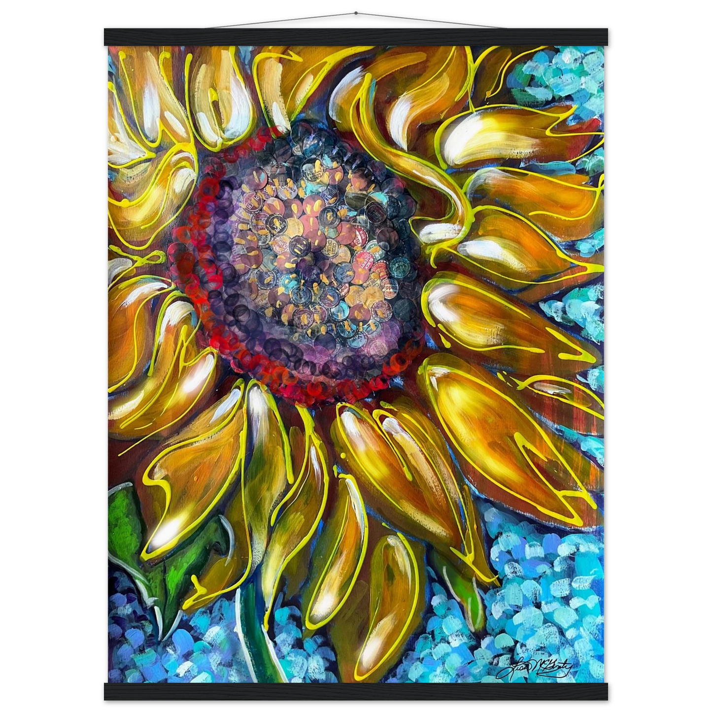 Radiant Bloom by Lisa McGinty Christian sunflower wall art print- Print,,-Gallery of Grace