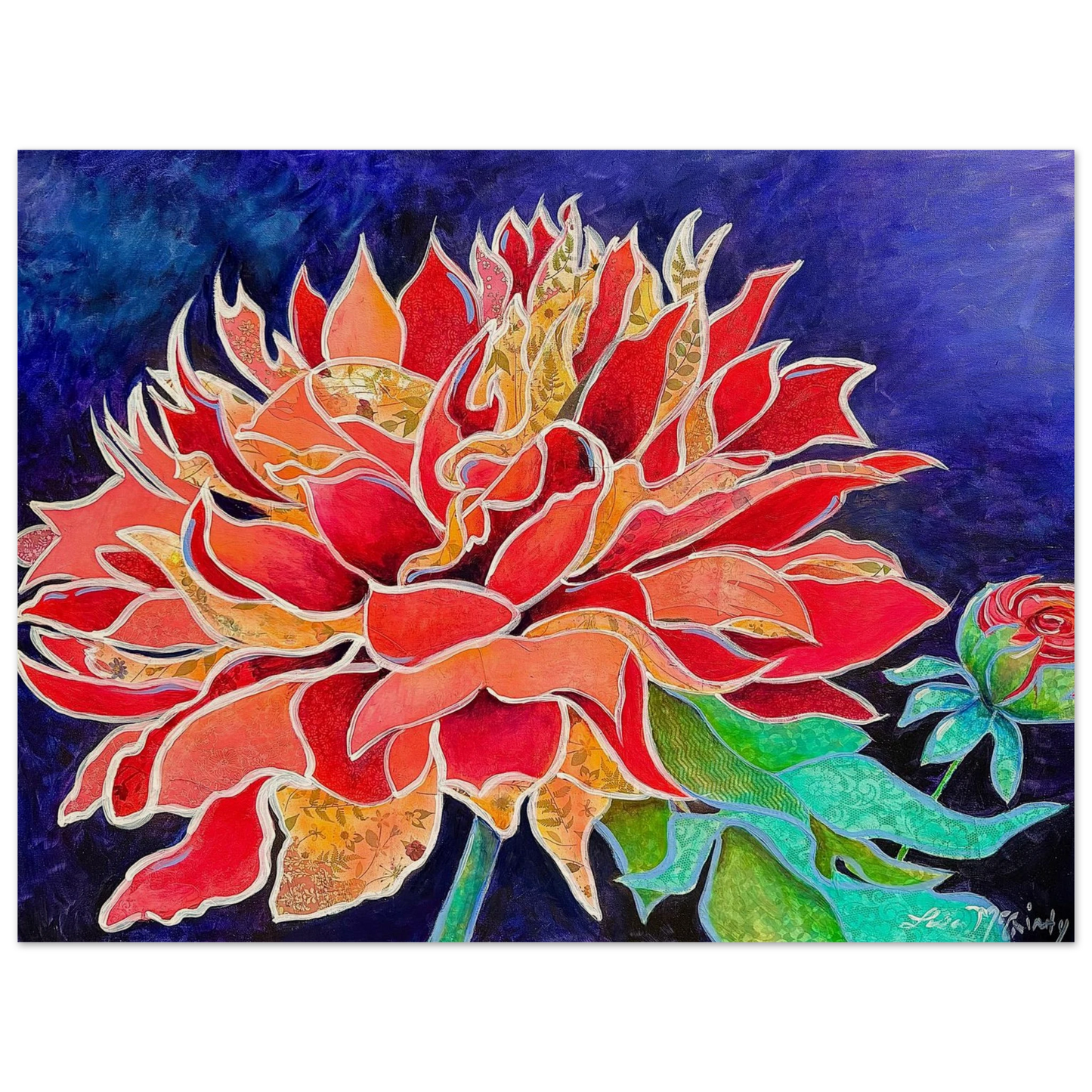 Pink Magnificence by Lisa McGinty Christian floral wall art print - Print,,-Gallery of Grace