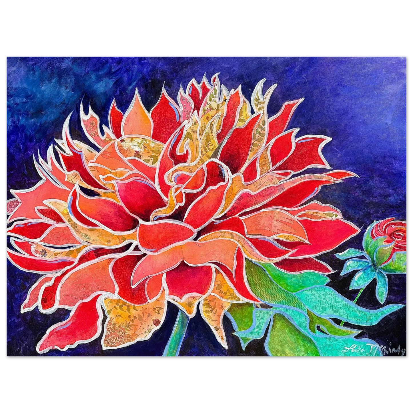 Pink Magnificence by Lisa McGinty Christian floral wall art print - Print,,-Gallery of Grace