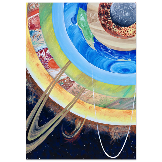 Inspiring Christian art acrylic on canvas painting Heavenly Handiwork by Colette Raine Fine Art Paper Poster Print 28x40" (70x100 cm) - (no frame or style)