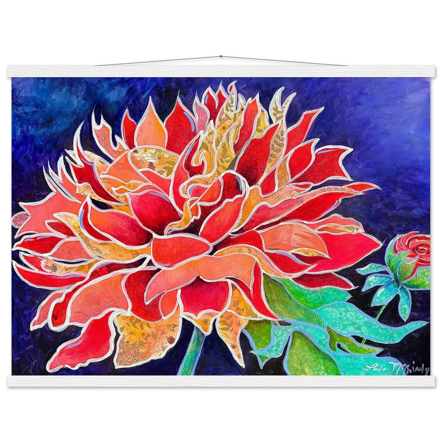 Pink Magnificence by Lisa McGinty Christian floral wall art print - Print,,-Gallery of Grace