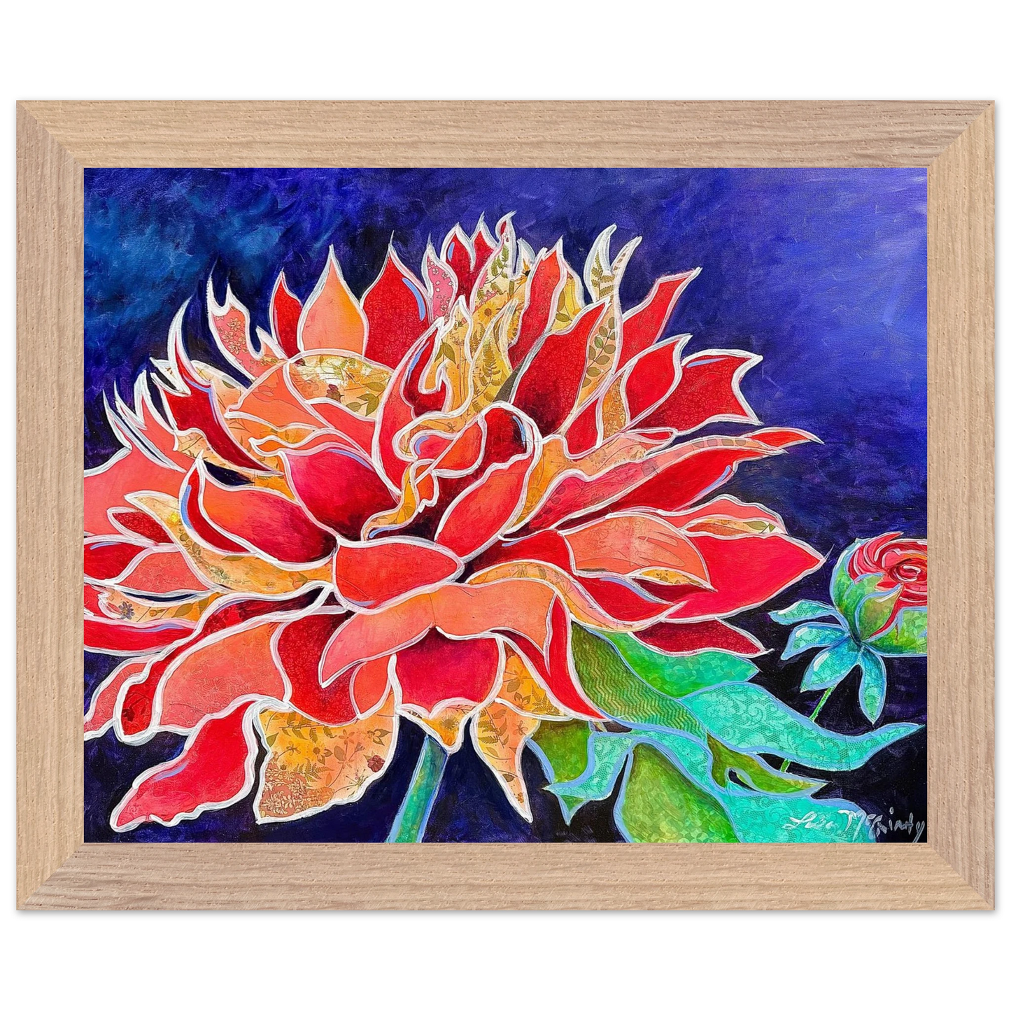 Pink Magnificence by Lisa McGinty Christian floral wall art print - Print,,-Gallery of Grace