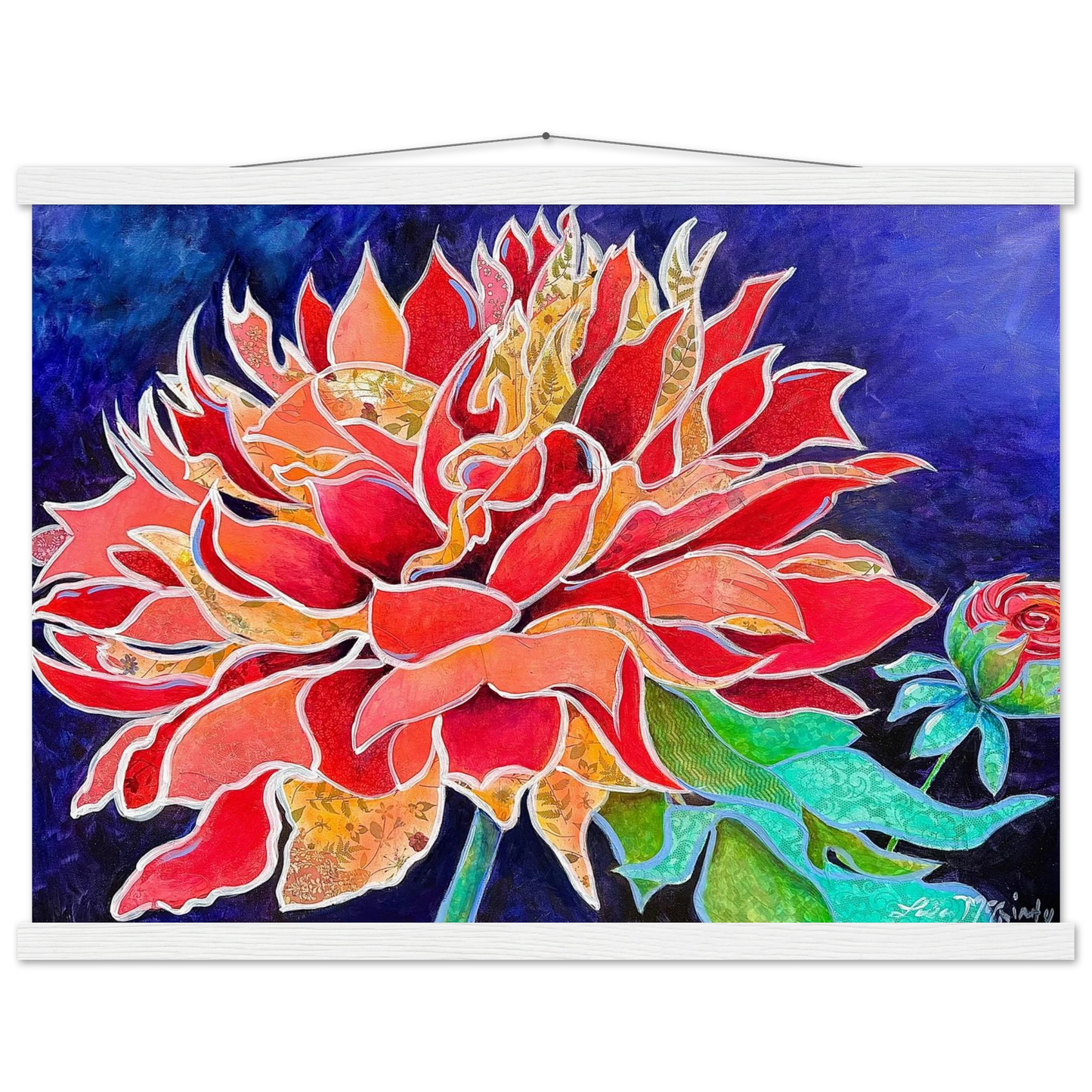 Pink Magnificence by Lisa McGinty Christian floral wall art print - Print,,-Gallery of Grace