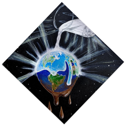 Inspiring Christian art acrylic on canvas painting Overflowing Light by Colette Raine Print 