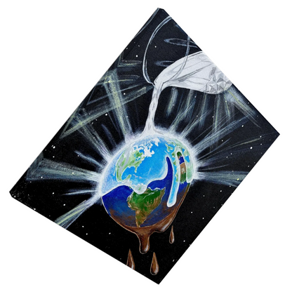 Inspiring Christian art acrylic on canvas painting Overflowing Light by Colette Raine Canvas Print 24×24" (60×60 cm) Slim Canvas Depth