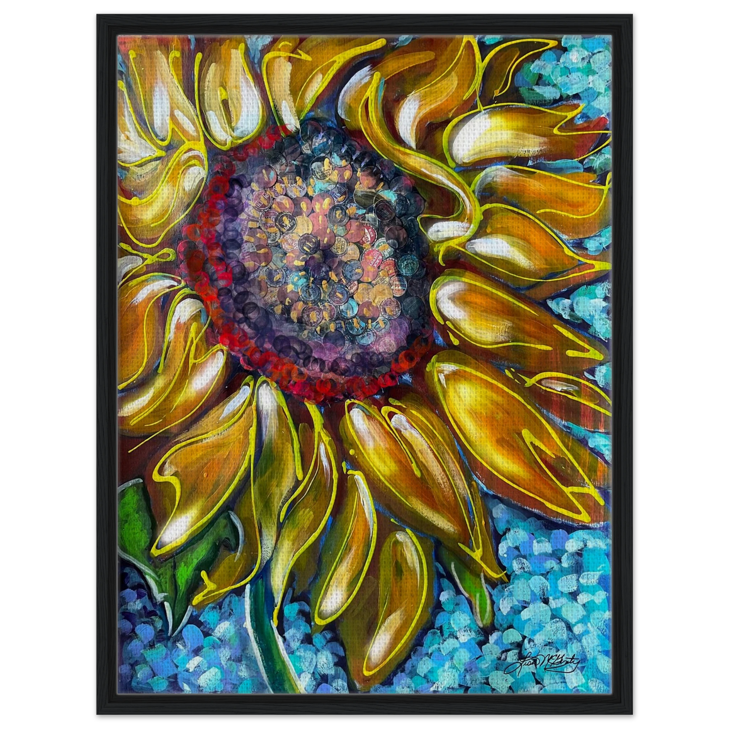 Radiant Bloom by Lisa McGinty Christian sunflower wall art print- Print,,-Gallery of Grace