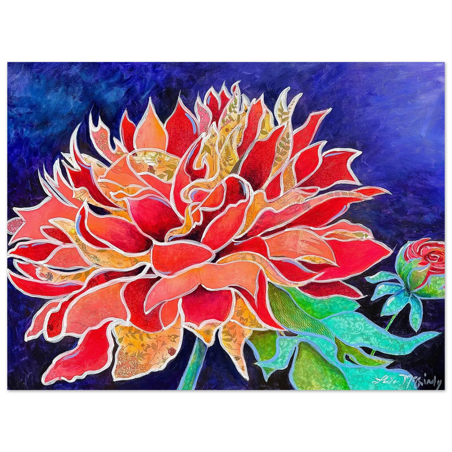 Pink Magnificence by Lisa McGinty Christian floral wall art print - Print,,-Gallery of Grace