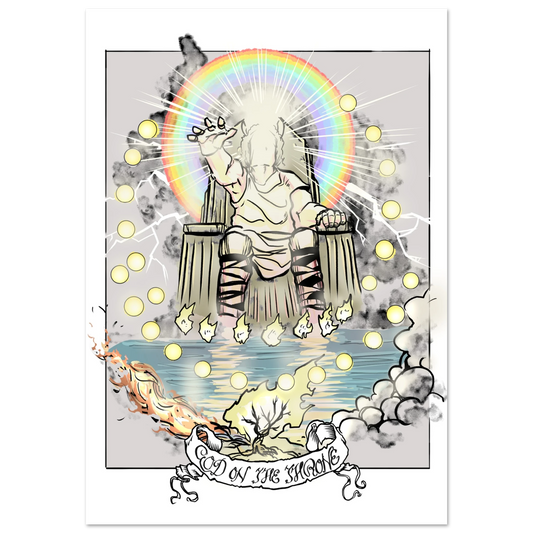 Inspiring modern Christian graphic art Team Lamb: God on the Throne by Seth Haak, Revelation Series Fine Art Paper Poster Print 28×40" (70×100 cm) -(no frame or style)