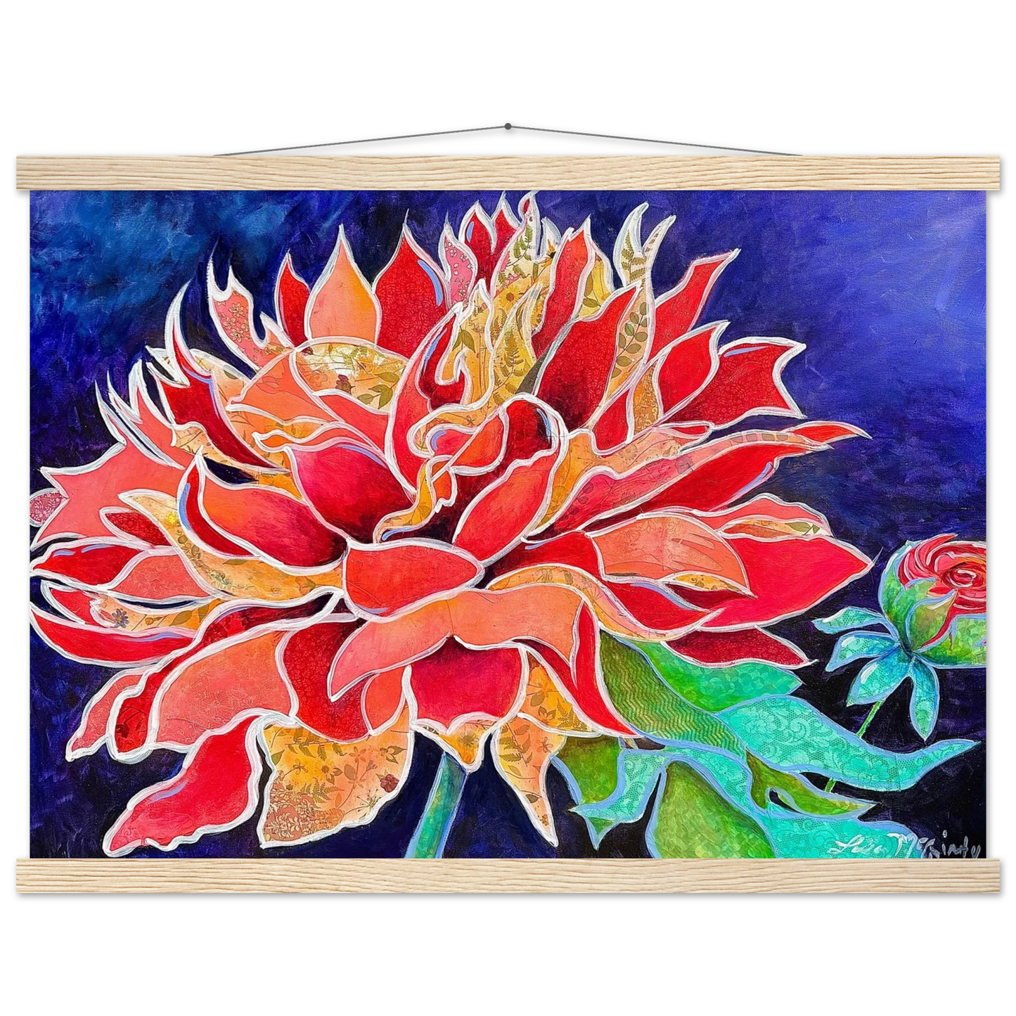 Pink Magnificence by Lisa McGinty Christian floral wall art print - Print,,-Gallery of Grace