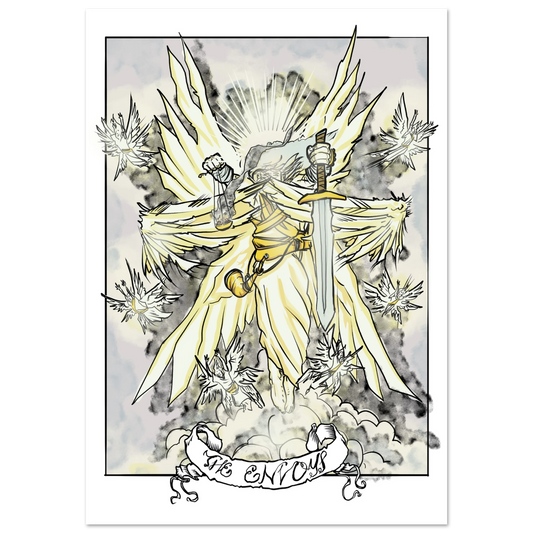 Inspiring modern Christian graphic art Team Lamb: The Envoys by Seth Haak, Revelation Series Fine Art Paper Poster Print 28×40" (70×100 cm) -(no frame or style)