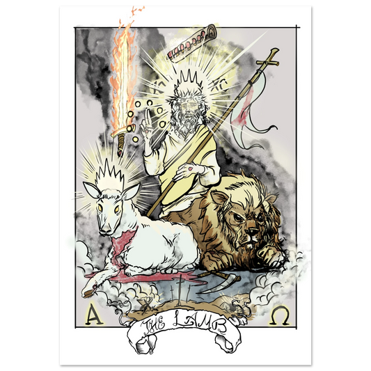 Inspiring modern Christian graphic art Team Lamb: The Lamb by Seth Haak, Revelation Series Fine Art Paper Poster Print 28×40" (70×100 cm) -(no frame or style)