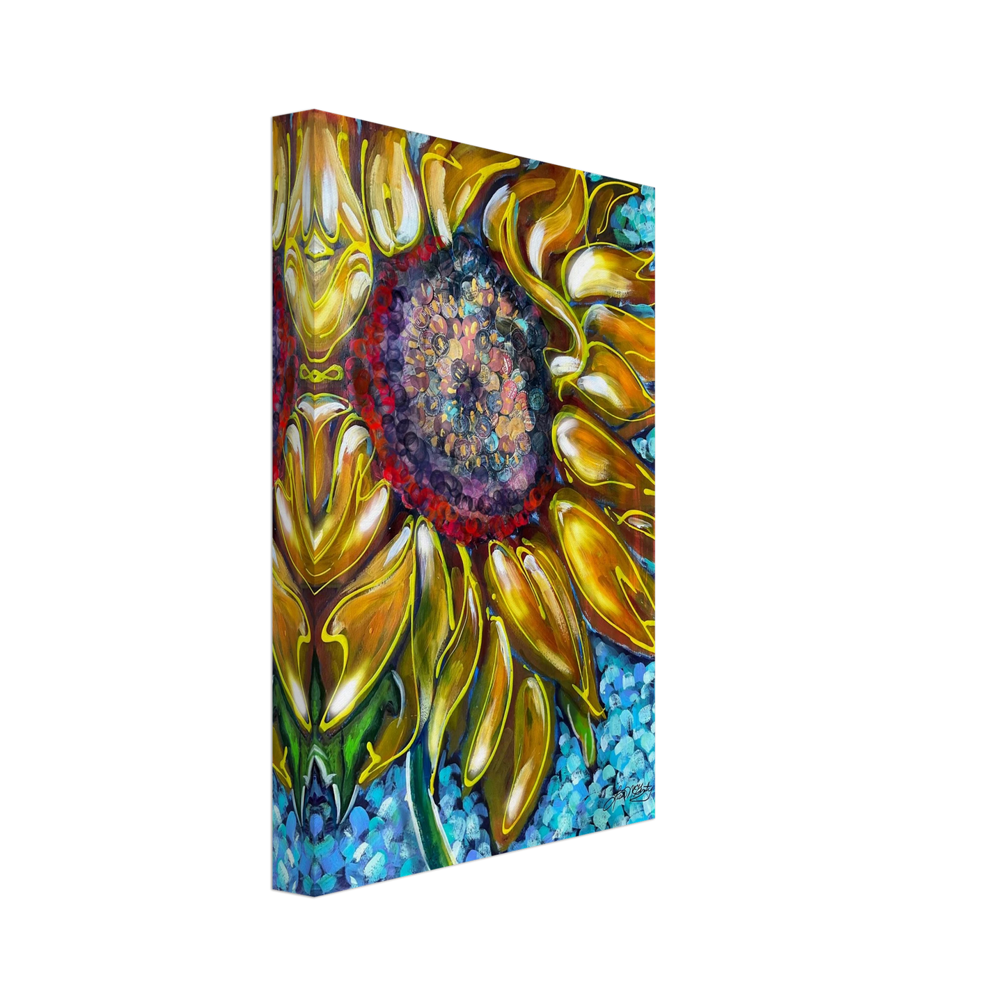 Radiant Bloom by Lisa McGinty Christian sunflower wall art print- Print,,-Gallery of Grace