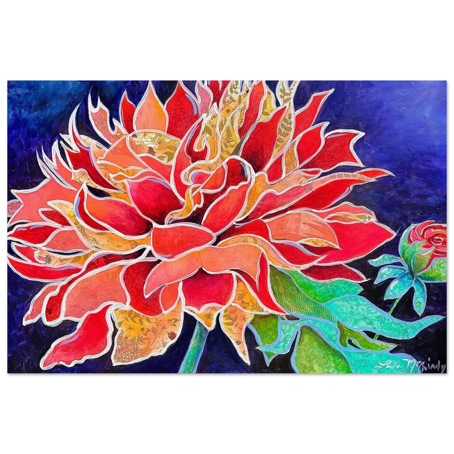 Pink Magnificence by Lisa McGinty Christian floral wall art print - Print,,-Gallery of Grace