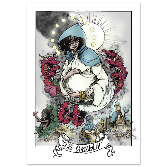 Inspiring modern Christian graphic art Team Lamb: The Woman by Seth Haak, Revelation Series Fine Art Paper Poster Print 28×40" (70×100 cm) -(no frame or style)