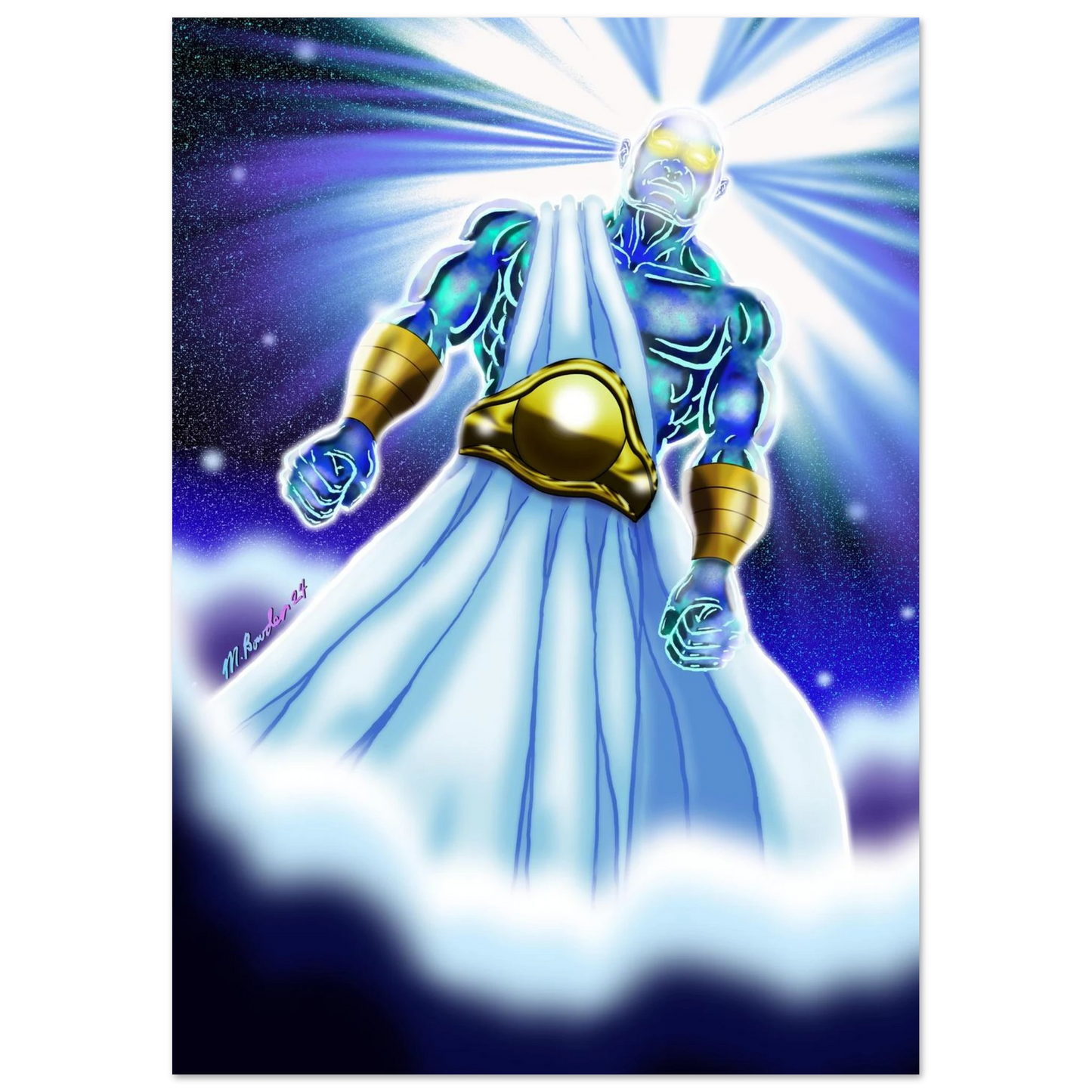 Angel of Daniel 10 by McLendon Bowden-Christian digital artwork- Print, , -Gallery of Grace