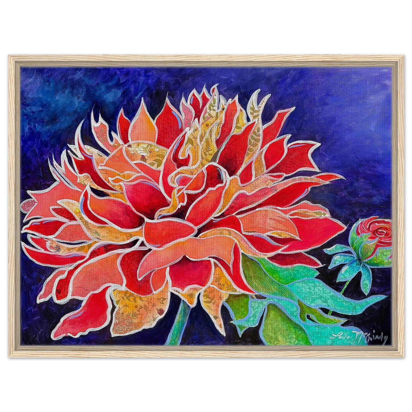 Pink Magnificence by Lisa McGinty Christian floral wall art print - Print,,-Gallery of Grace