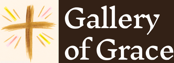 Gallery of Grace logo with cross and text – Christian art gallery brand identity